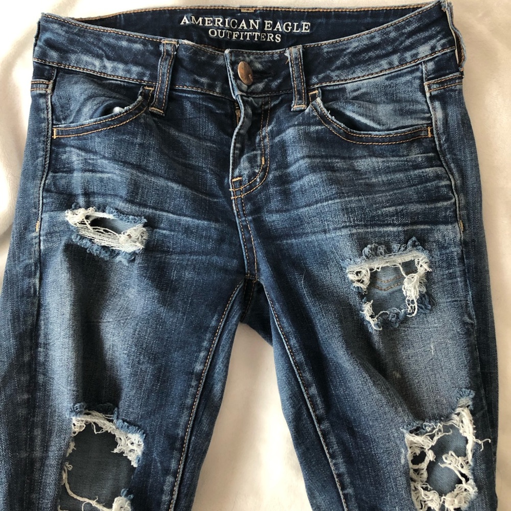 AE Distressed Super Low Jegging
